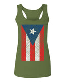 Vintage Bandera Puerto Rico Flag Boricua Rican Nuyorican  women's Tank Top sleeveless Racerback