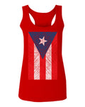 Vintage Bandera Puerto Rico Flag Boricua Rican Nuyorican  women's Tank Top sleeveless Racerback