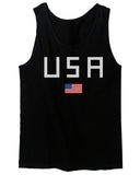 USA American Flag United States of America Patriotic  men's Tank Top