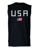 USA American Flag United States of America Patriotic  men Muscle Tank Top sleeveless t shirt
