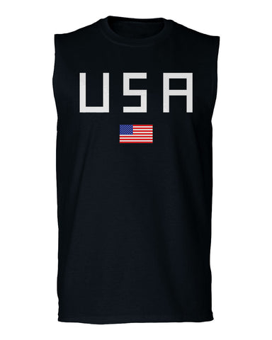 USA American Flag United States of America Patriotic  men Muscle Tank Top sleeveless t shirt