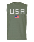 USA American Flag United States of America Patriotic  men Muscle Tank Top sleeveless t shirt