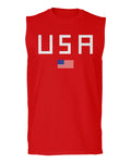 USA American Flag United States of America Patriotic  men Muscle Tank Top sleeveless t shirt