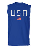 USA American Flag United States of America Patriotic  men Muscle Tank Top sleeveless t shirt