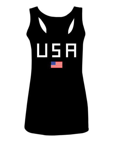 USA American Flag United States of America Patriotic   women's Tank Top sleeveless Racerback
