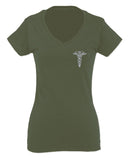Mother Gift I'm a Nurse RN Nurse Registered For Women V neck fitted T Shirt