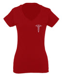 Mother Gift I'm a Nurse RN Nurse Registered For Women V neck fitted T Shirt