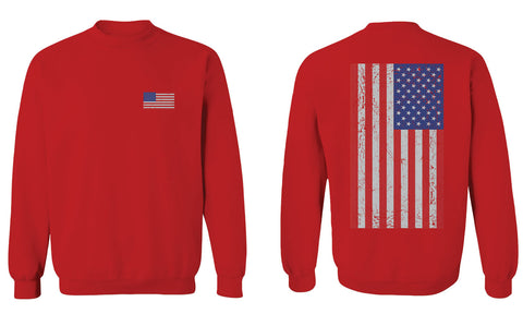 Vintage American Flag United States of America USA men's Crewneck Sweatshirt