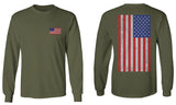 Vintage American Flag United States of America USA mens Long sleeve t shirt