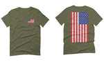 Vintage American Flag United States of America USA For men T Shirt