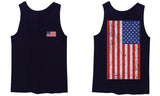 Vintage American Flag United States of America USA men's Tank Top