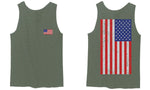 Vintage American Flag United States of America USA men's Tank Top