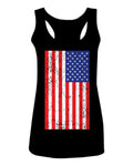 Vintage u.s. American Flag United States of America USA Proud  women's Tank Top sleeveless Racerback