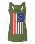 Vintage u.s. American Flag United States of America USA Proud  women's Tank Top sleeveless Racerback