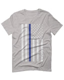 Big Flag USA American Police Support Blue Lives Matter Thin Line For men T Shirt