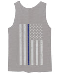 Big Flag USA American Police Support Blue Lives Matter Thin Line men's Tank Top