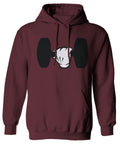 Funny Cool Workout weigths Lift Cartoon Glove Dumbells Dumbell Sweatshirt Hoodie