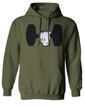 Funny Cool Workout weigths Lift Cartoon Glove Dumbells Dumbell Sweatshirt Hoodie