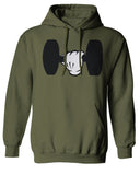Funny Cool Workout weigths Lift Cartoon Glove Dumbells Dumbell Sweatshirt Hoodie