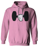 Funny Cool Workout weigths Lift Cartoon Glove Dumbells Dumbell Sweatshirt Hoodie