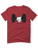 Funny Cool Workout weigths Lift Cartoon Glove Dumbells Dumbell For men T Shirt