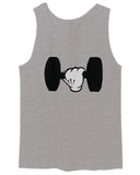 Funny Cool Workout weigths Lift Cartoon Glove Dumbells Dumbell men's Tank Top