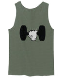 Funny Cool Workout weigths Lift Cartoon Glove Dumbells Dumbell men's Tank Top