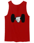 Funny Cool Workout weigths Lift Cartoon Glove Dumbells Dumbell men's Tank Top