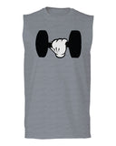 Funny Cool Workout weigths Lift Cartoon Glove Dumbells Dumbell men Muscle Tank Top sleeveless t shirt