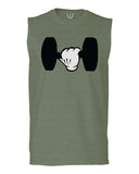 Funny Cool Workout weigths Lift Cartoon Glove Dumbells Dumbell men Muscle Tank Top sleeveless t shirt