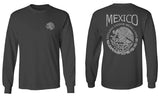VICES AND VIRTUESS Hecho En Mexico Mexican Flag Coat of Arms Escudo Mexicano mens Long sleeve t shirt
