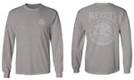 VICES AND VIRTUESS Hecho En Mexico Mexican Flag Coat of Arms Escudo Mexicano mens Long sleeve t shirt