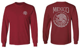 VICES AND VIRTUESS Hecho En Mexico Mexican Flag Coat of Arms Escudo Mexicano mens Long sleeve t shirt