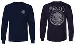 VICES AND VIRTUESS Hecho En Mexico Mexican Flag Coat of Arms Escudo Mexicano mens Long sleeve t shirt