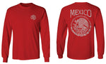VICES AND VIRTUESS Hecho En Mexico Mexican Flag Coat of Arms Escudo Mexicano mens Long sleeve t shirt