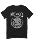 VICES AND VIRTUESS Front Hecho En Mexico Mexican Flag Coat of Arms Escudo Mexicano For men T Shirt