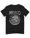 VICES AND VIRTUESS Front Hecho En Mexico Mexican Flag Coat of Arms Escudo Mexicano For men T Shirt