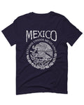 VICES AND VIRTUESS Front Hecho En Mexico Mexican Flag Coat of Arms Escudo Mexicano For men T Shirt