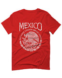 VICES AND VIRTUESS Front Hecho En Mexico Mexican Flag Coat of Arms Escudo Mexicano For men T Shirt