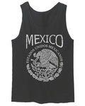 VICES AND VIRTUESS Front Hecho En Mexico Mexican Flag Coat of Arms Escudo Mexicano men's Tank Top