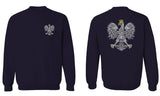 Poland Pride Vintage Style Retro Polish Eagle Flag Polska Soccer men's Crewneck Sweatshirt