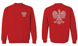 Poland Pride Vintage Style Retro Polish Eagle Flag Polska Soccer men's Crewneck Sweatshirt
