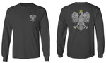 Poland Pride Vintage Style Retro Polish Eagle Flag Polska Soccer mens Long sleeve t shirt