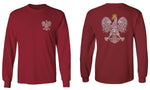 Poland Pride Vintage Style Retro Polish Eagle Flag Polska Soccer mens Long sleeve t shirt