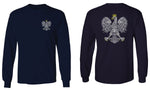 Poland Pride Vintage Style Retro Polish Eagle Flag Polska Soccer mens Long sleeve t shirt