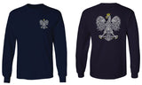 Poland Pride Vintage Style Retro Polish Eagle Flag Polska Soccer mens Long sleeve t shirt