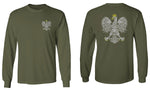 Poland Pride Vintage Style Retro Polish Eagle Flag Polska Soccer mens Long sleeve t shirt
