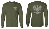 Poland Pride Vintage Style Retro Polish Eagle Flag Polska Soccer mens Long sleeve t shirt