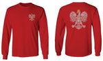Poland Pride Vintage Style Retro Polish Eagle Flag Polska Soccer mens Long sleeve t shirt