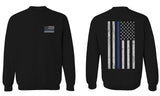 American Flag Thin Blue Line USA Police Support Lives Matter men's Crewneck Sweatshirt